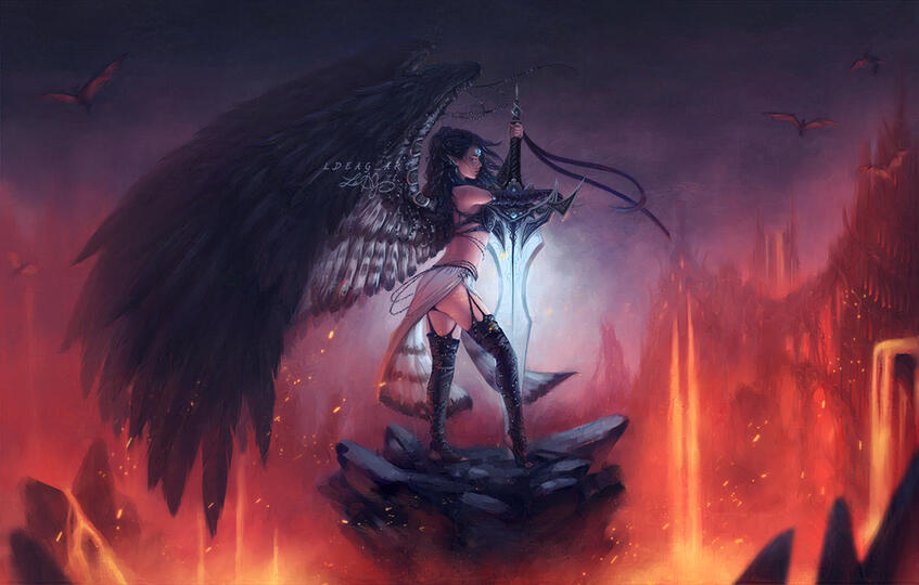 Tribal dark angel